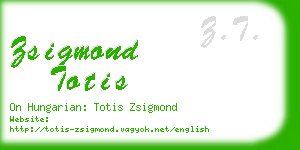 zsigmond totis business card